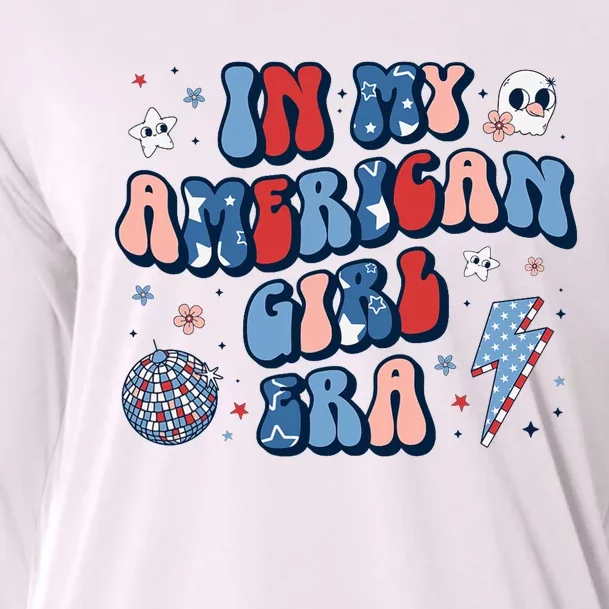 In My American Girl Era Retro 4th Of July Fourth Groovy Cooling Performance Long Sleeve Crew