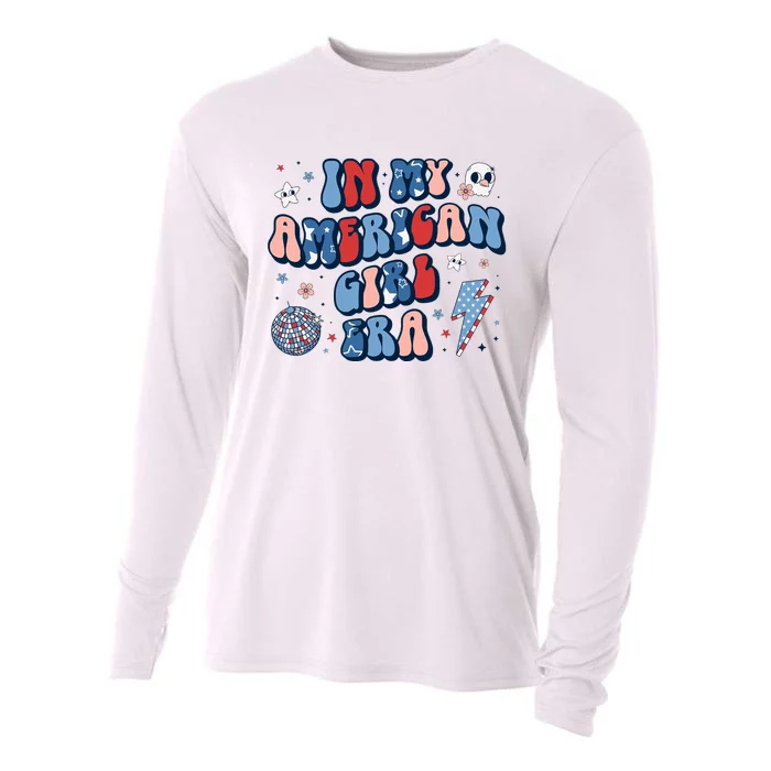 In My American Girl Era Retro 4th Of July Fourth Groovy Cooling Performance Long Sleeve Crew