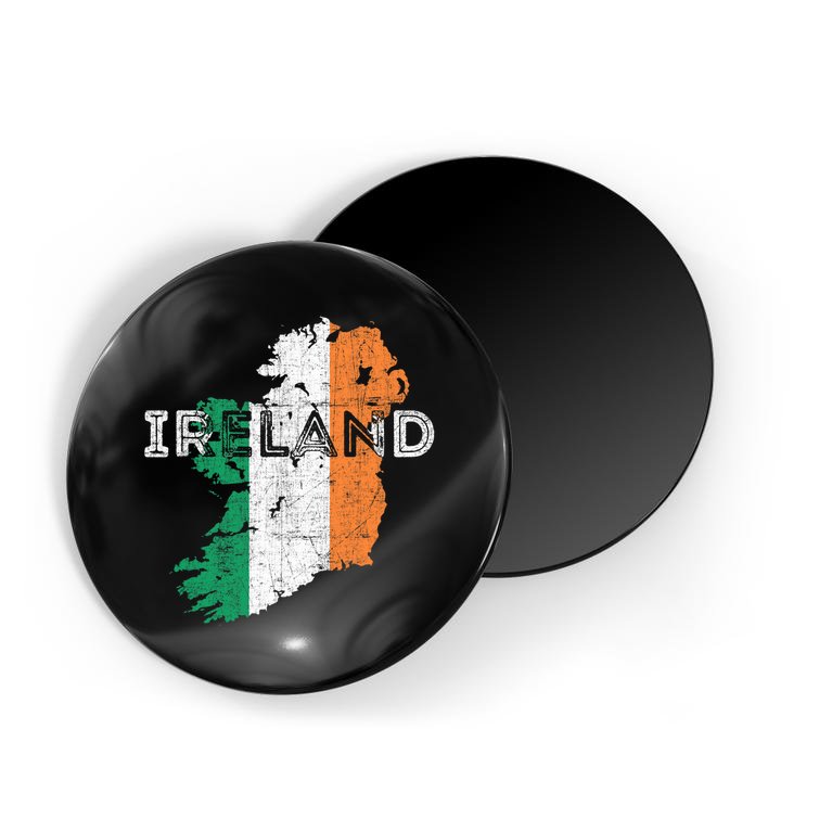 Irish Map And Flag Souvenir Distressed Ireland TShirt Magnet