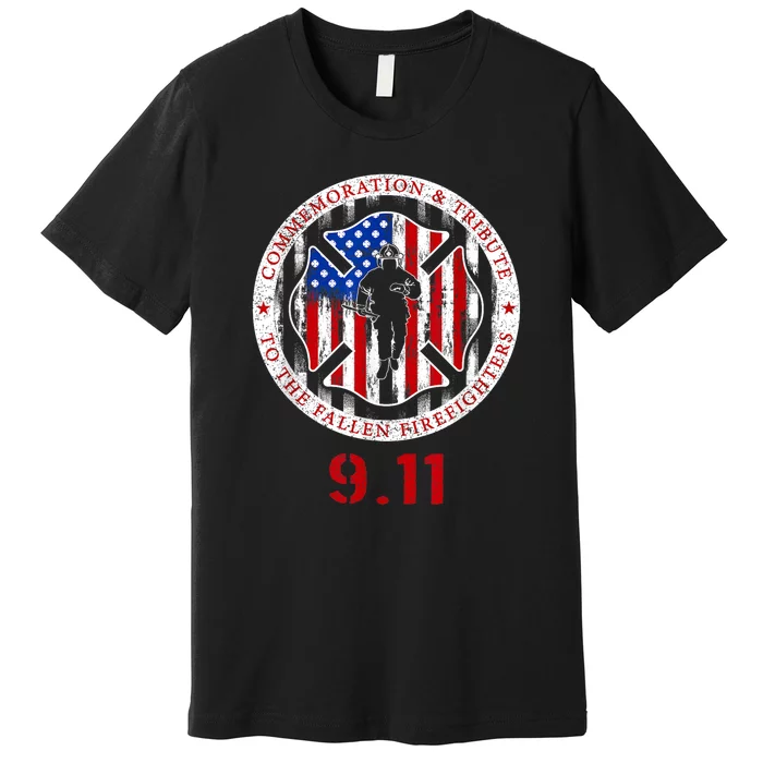 In Memory And Honor Of Firefighters Remembering 9/11 Premium T-Shirt