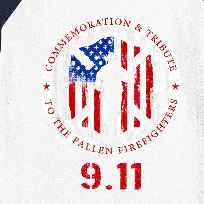 In Memory And Honor Of Firefighters Remembering 9/11 Baseball Sleeve Shirt