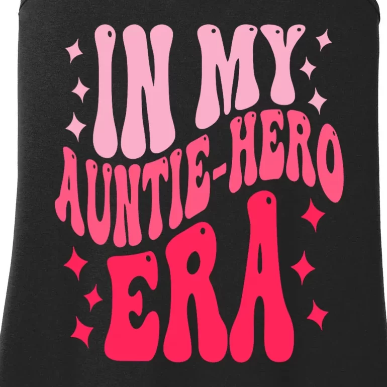 In My Auntie Hero Era Groovy Aunt Mothers Day Ladies Essential Tank