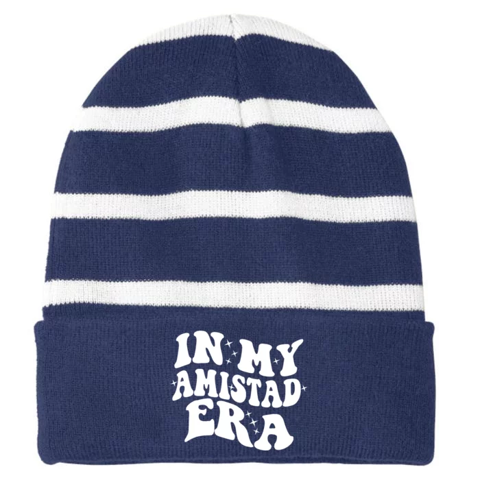 In My Amistad House Of Friendsh EraRca Givers School Spirit Striped Beanie with Solid Band