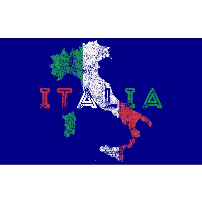 Italy Map and Flag Souvenir Distressed Italia Bumper Sticker