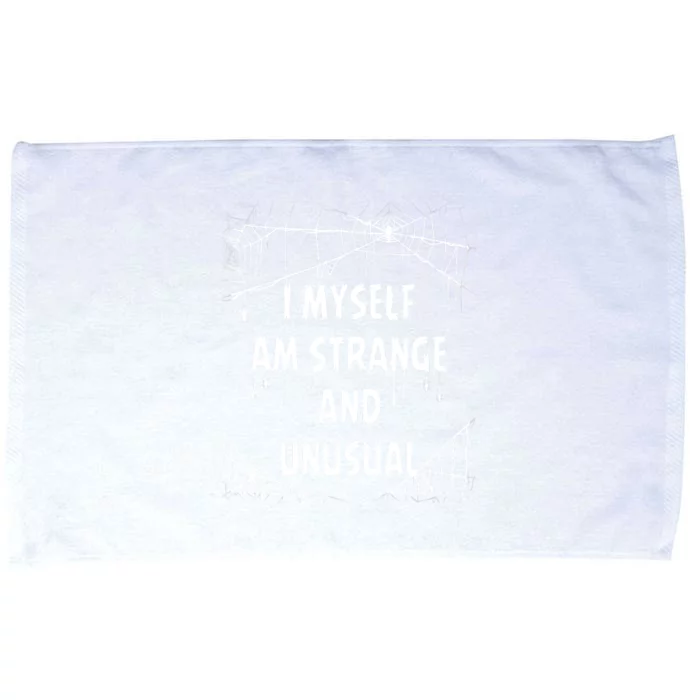 I Myself Am Strange Unusual Spooky Spider Halloween 80s 90s Microfiber Hand Towel