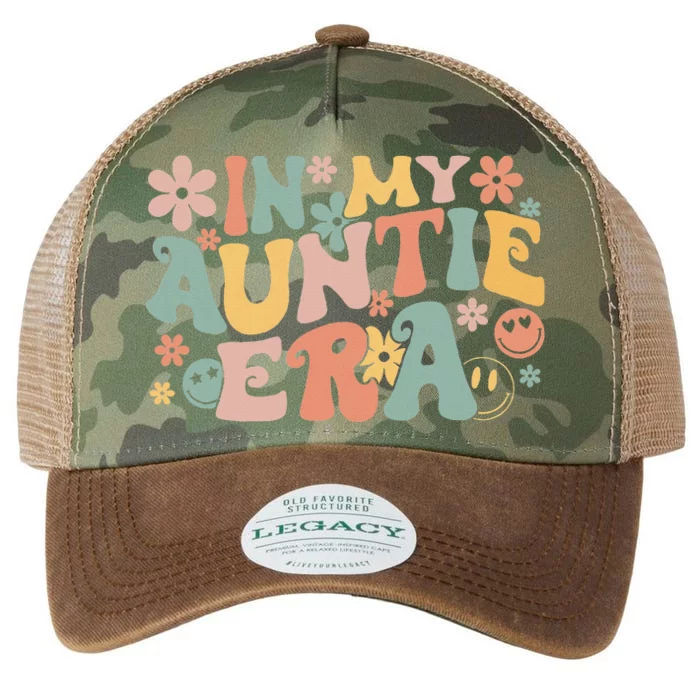 In My Auntie Era Baby Announcement For Aunt MotherS Day Legacy Tie Dye Trucker Hat