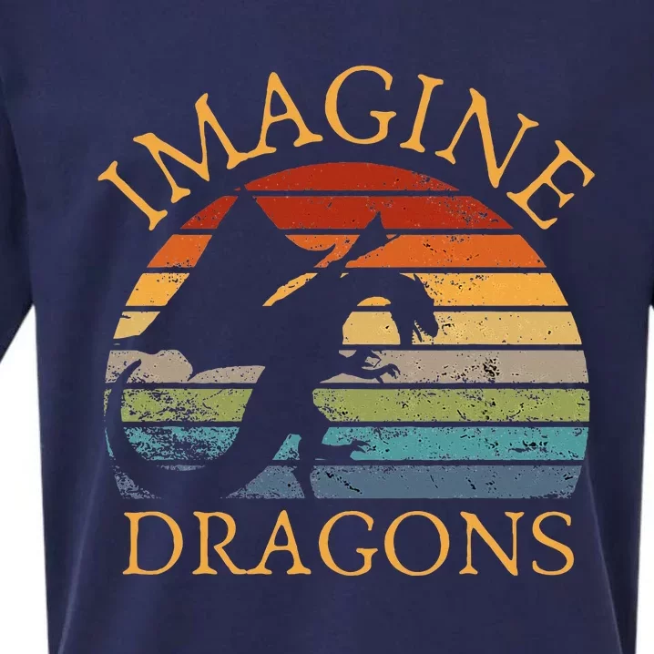 Imagine Magical And Mythical Fantasy Dragons Sueded Cloud Jersey T-Shirt