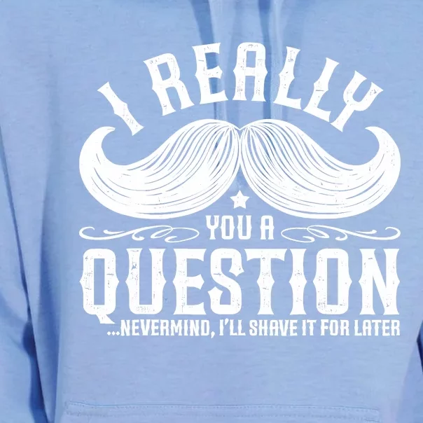 I Must Ask You A Question Funny Moustache Nerd Unisex Surf Hoodie