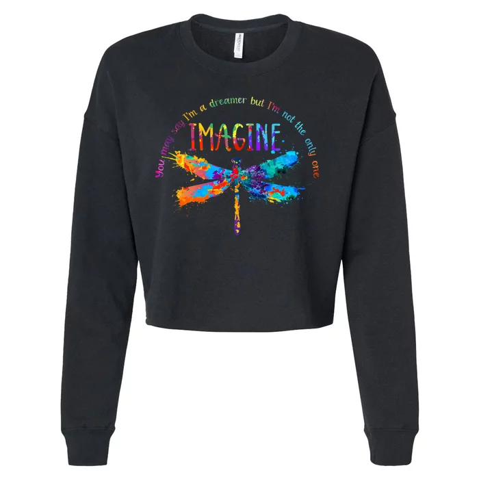 Imagine Dragonfly Dreamer Cropped Pullover Crew