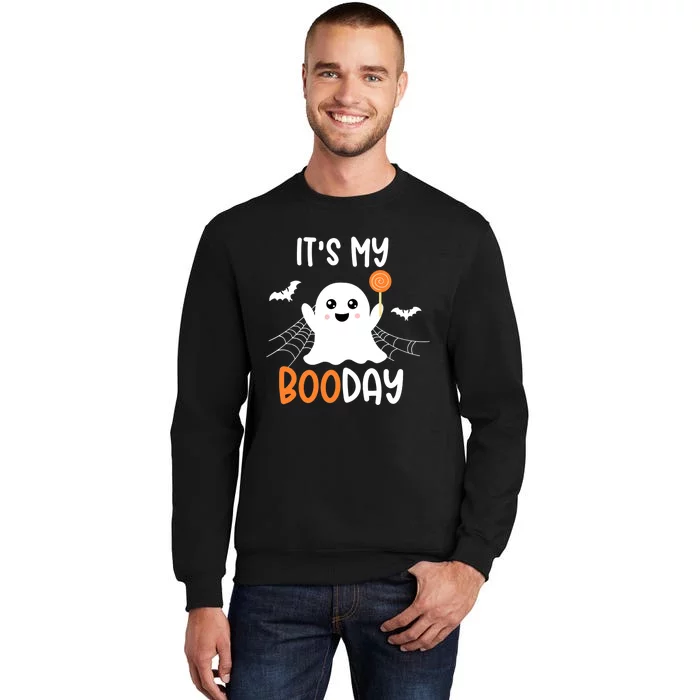 Its My Boo Day Cute Halloween Birthday Ghost Boy Girl Tall Sweatshirt