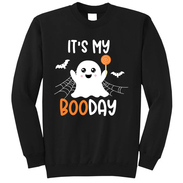 Its My Boo Day Cute Halloween Birthday Ghost Boy Girl Tall Sweatshirt