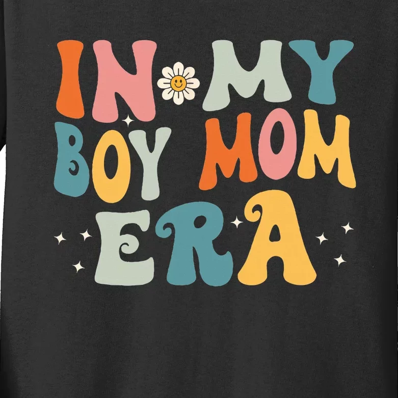 In My Boy Mom Era Kids Long Sleeve Shirt