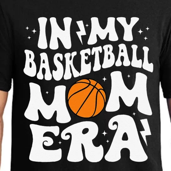 In My Basketball Mom Era Cute Groovy Basketball Mom Pajama Set