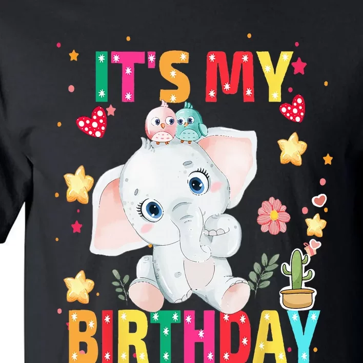 Its My Birthday Elephant Womens Tall T-Shirt