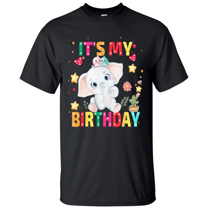 Its My Birthday Elephant Womens Tall T-Shirt