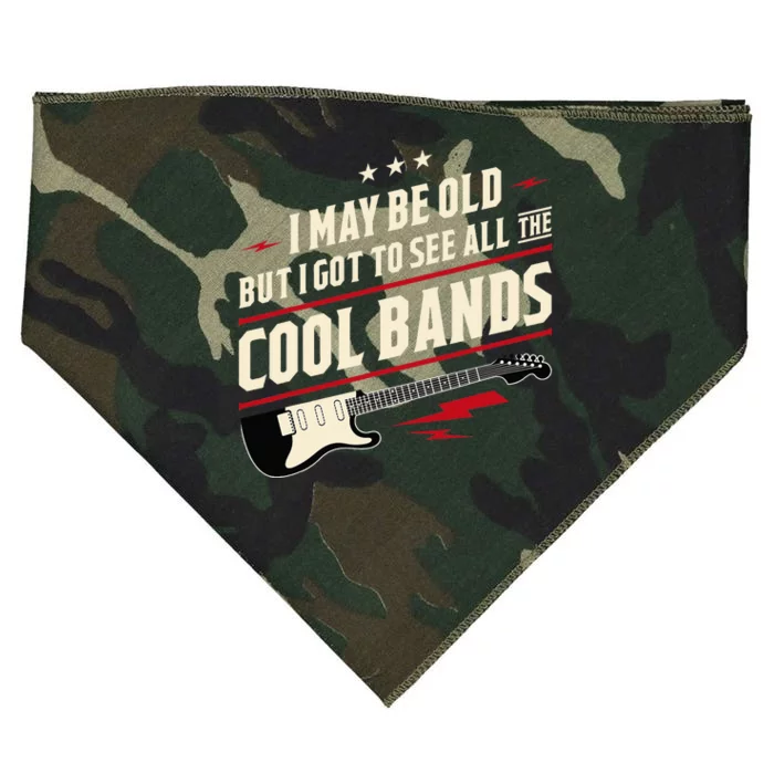 I May Be Old But I Got To See All The Cool Bands USA-Made Doggie Bandana