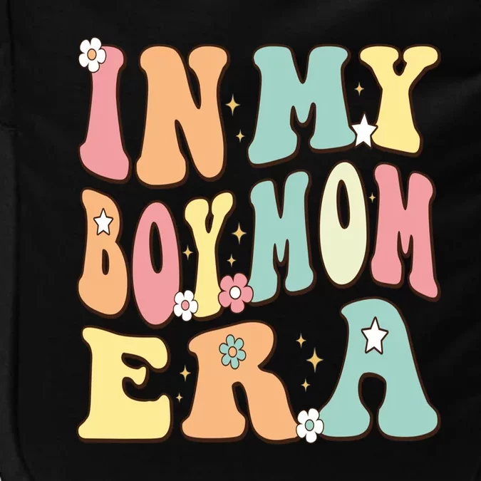 In My Boy Mom Era Baby Announcement Christmas Groovy Retro Impact Tech Backpack