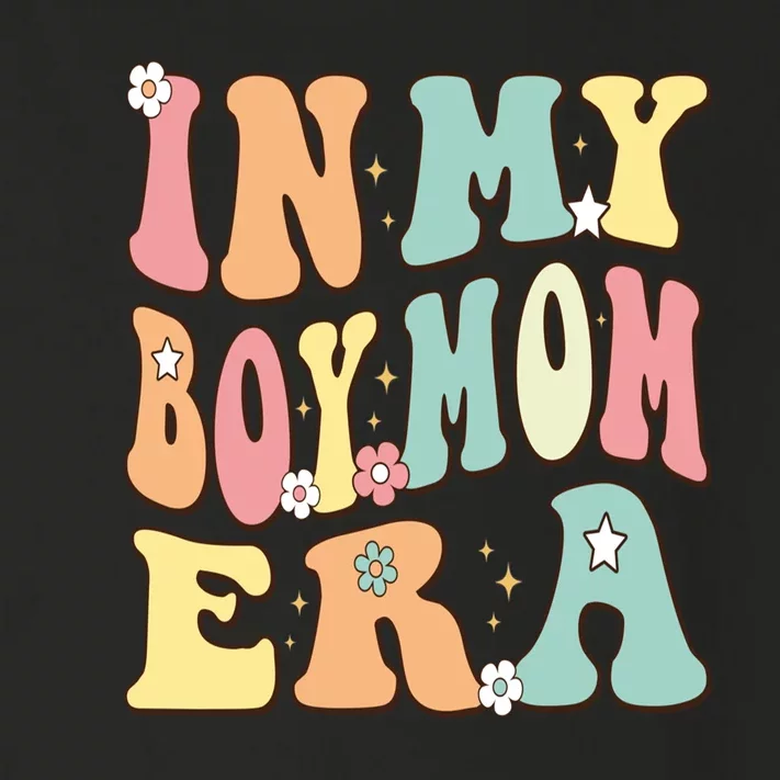 In My Boy Mom Era Baby Announcement Christmas Groovy Retro Toddler Long Sleeve Shirt