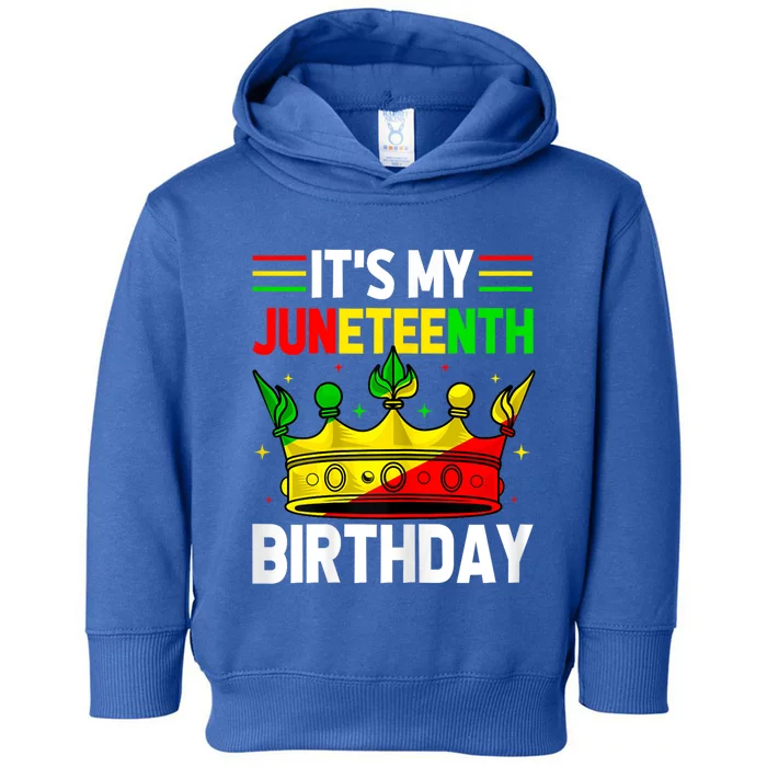 Its My Birthday Juneteenth Melanin African Black History Toddler Hoodie