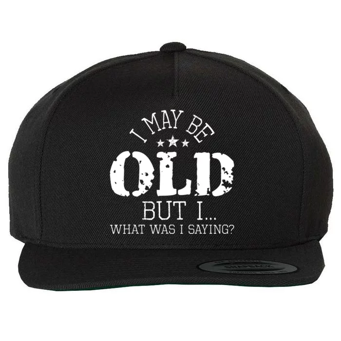 I May Be Old Old People Senior Citizen Retiree Old Age Wool Snapback Cap