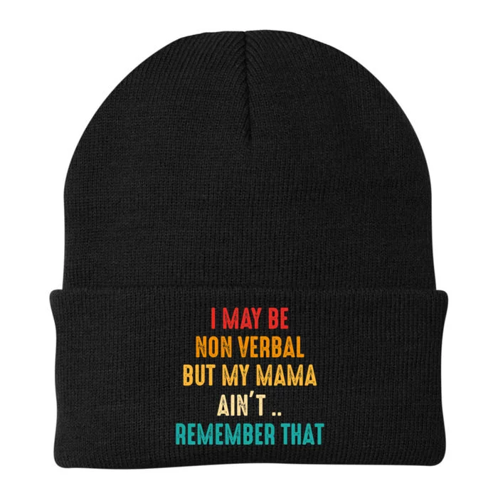 I May Be Non Verbal Nonverbal Autism Awareness Knit Cap Winter Beanie