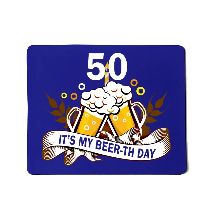 It My Beergreat Giftth Day Birthday Gift 50th Funny Cheer And Beer Cute Gift Mousepad