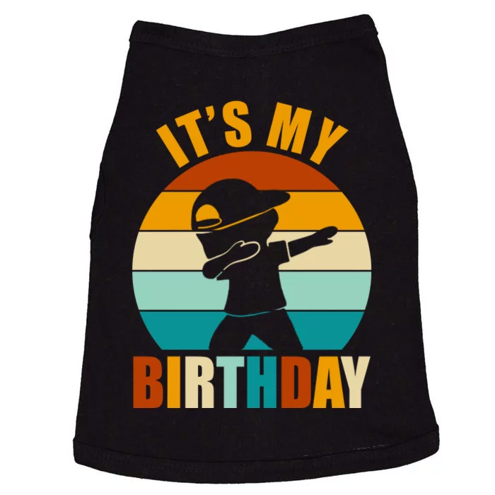 Its My Birthday Dab Retro Sunset Doggie Tank