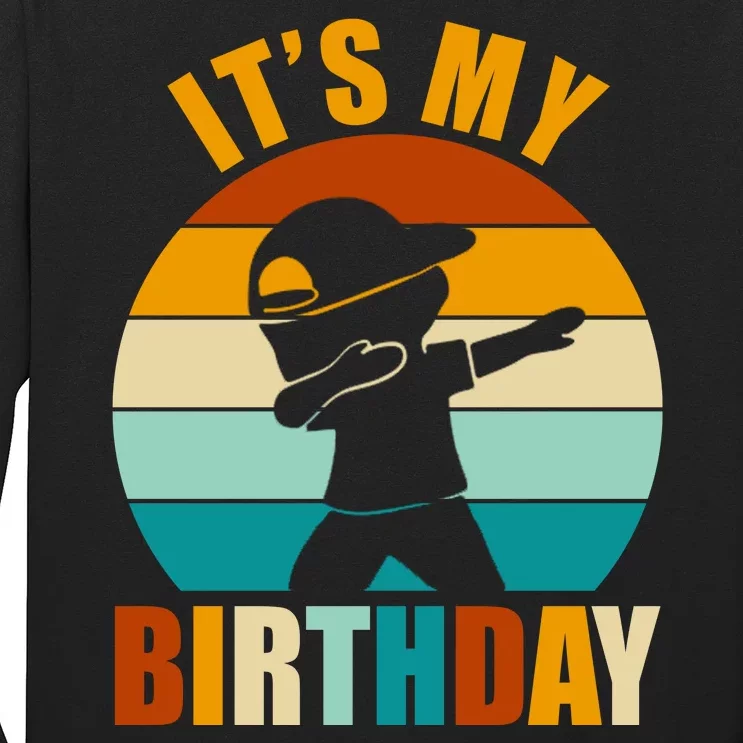 Its My Birthday Dab Retro Sunset Long Sleeve Shirt