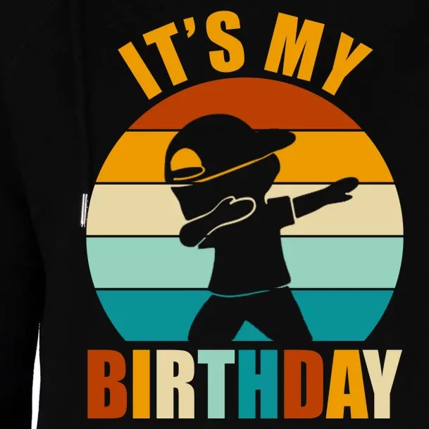 Its My Birthday Dab Retro Sunset Womens Funnel Neck Pullover Hood