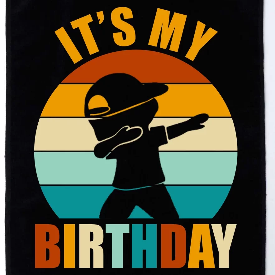 Its My Birthday Dab Retro Sunset Platinum Collection Golf Towel