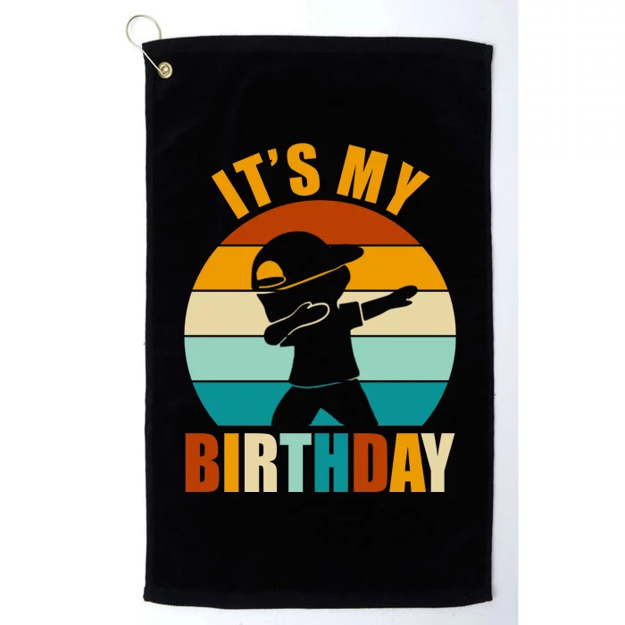 Its My Birthday Dab Retro Sunset Platinum Collection Golf Towel