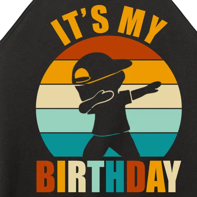 Its My Birthday Dab Retro Sunset Women’s Perfect Tri Rocker Tank