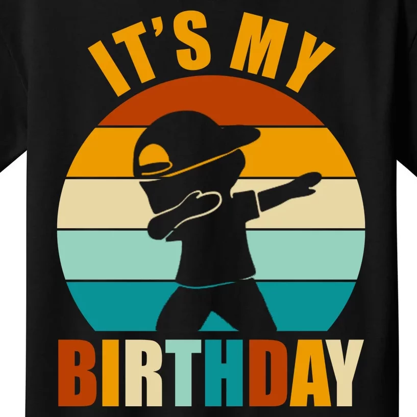 Its My Birthday Dab Retro Sunset Kids T-Shirt