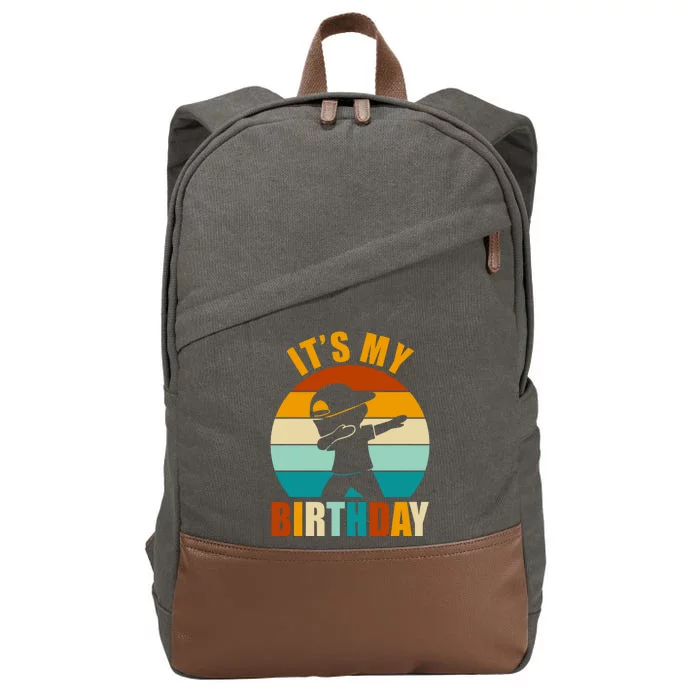 Its My Birthday Dab Retro Sunset Cotton Canvas Backpack