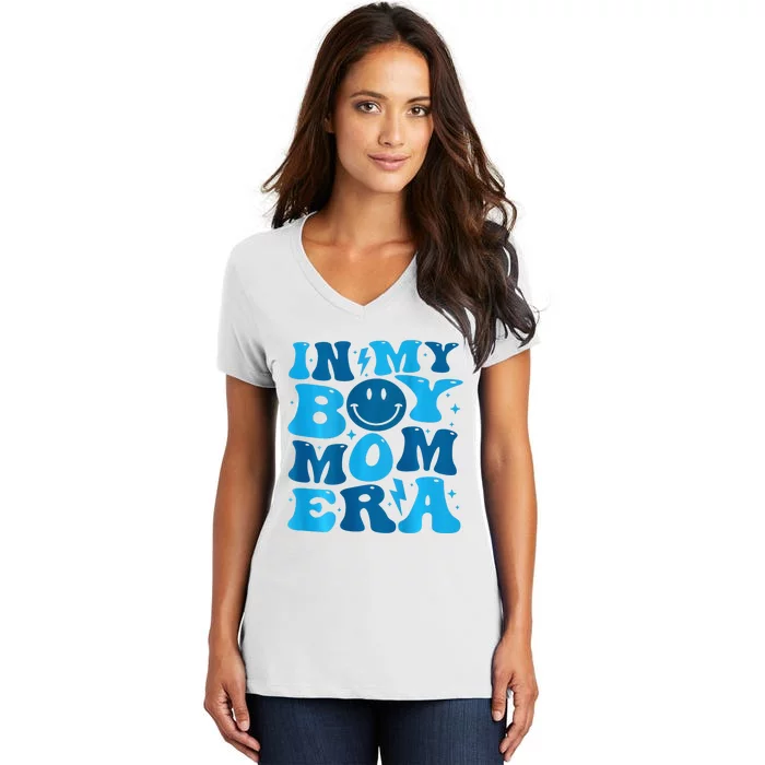 In My Boy Mom Era Women's V-Neck T-Shirt