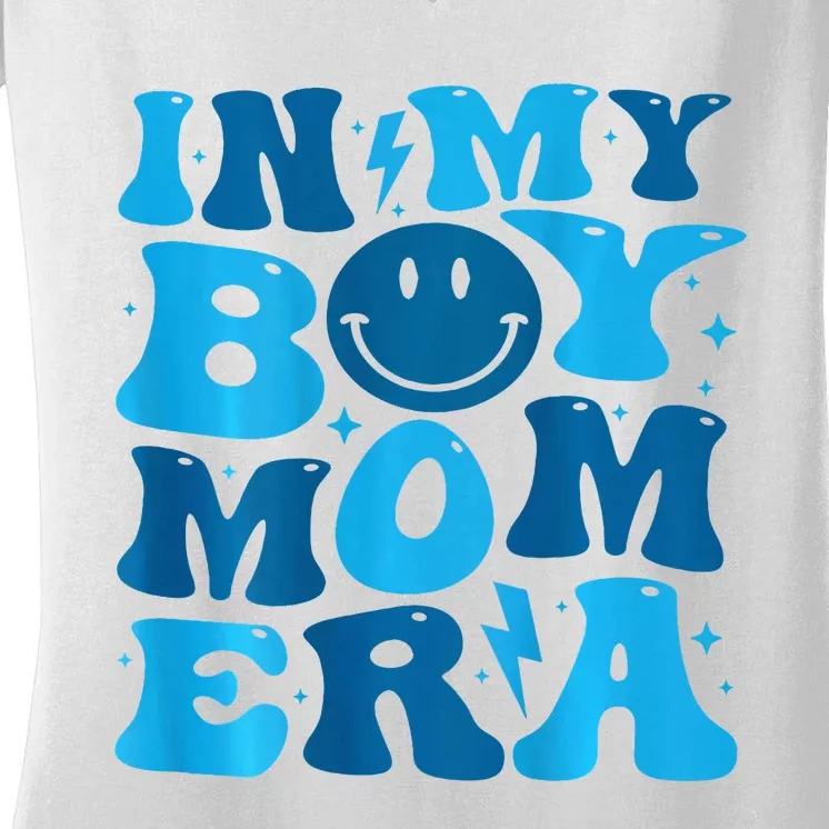 In My Boy Mom Era Women's V-Neck T-Shirt