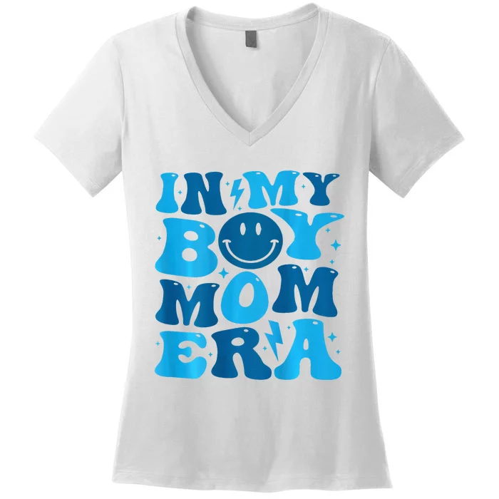 In My Boy Mom Era Women's V-Neck T-Shirt