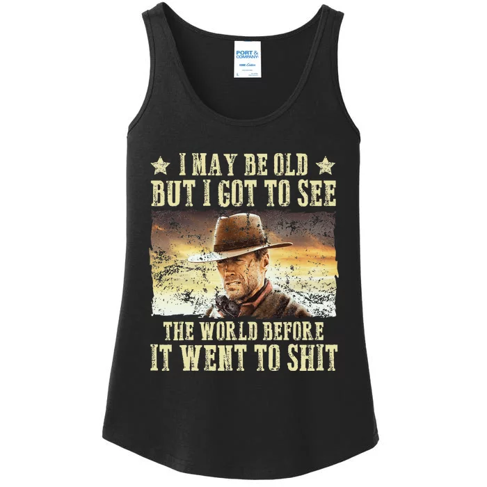 I May Be Old But Got To See The World Ladies Essential Tank