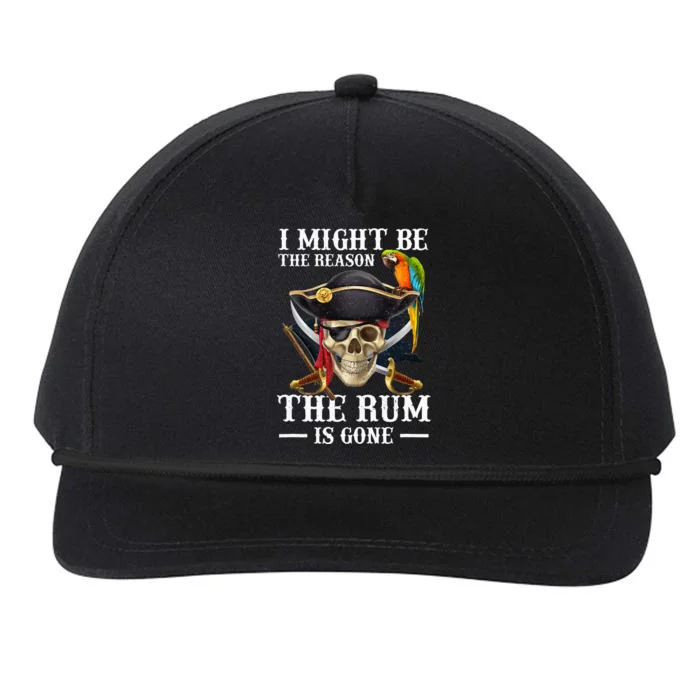 I Might Be The Reason The Rum Is Gone Snapback Five-Panel Rope Hat