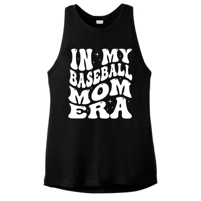 In My Baseball Mom Era Groovy Ladies Tri-Blend Wicking Tank