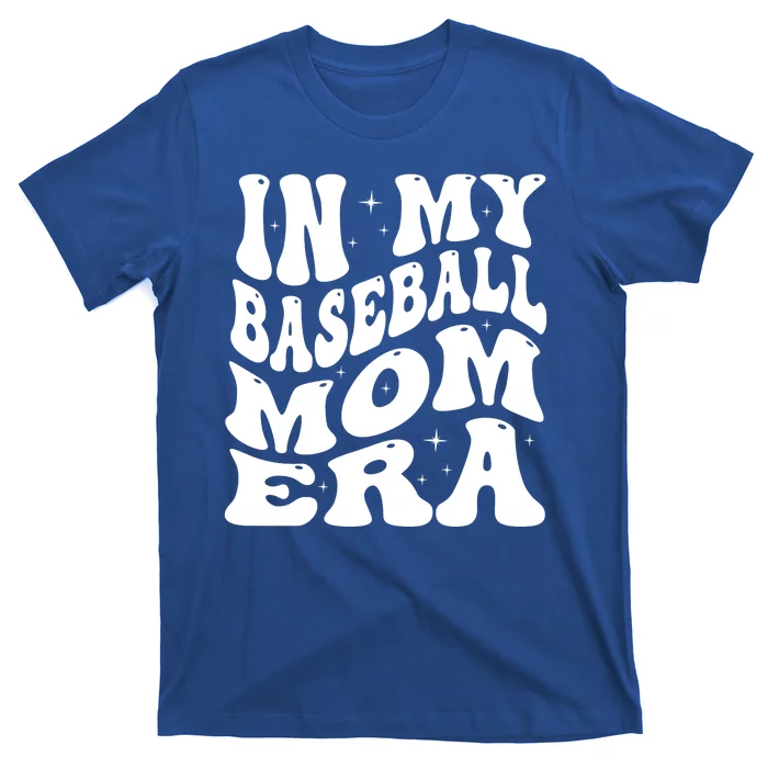 In My Baseball Mom Era Groovy T-Shirt