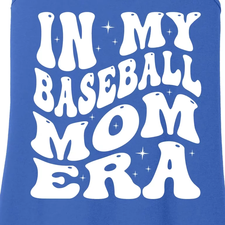 In My Baseball Mom Era Groovy Ladies Essential Tank