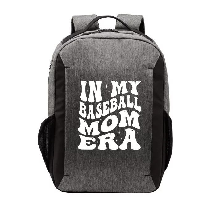 In My Baseball Mom Era Groovy Vector Backpack