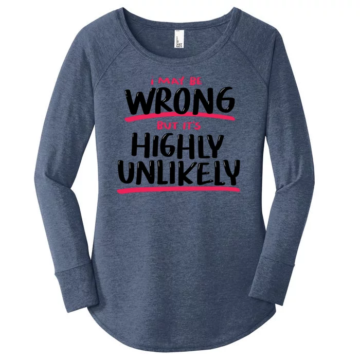 I May Be Wrong But It's Highly Unlikely Women's Perfect Tri Tunic Long Sleeve Shirt