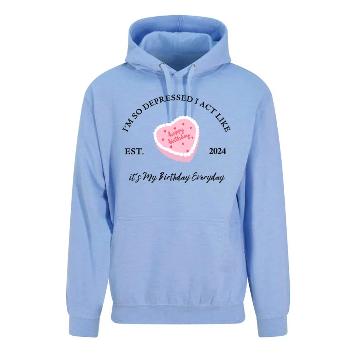 Its My Birthday Everyday Est 2024 Ttpd Unisex Surf Hoodie