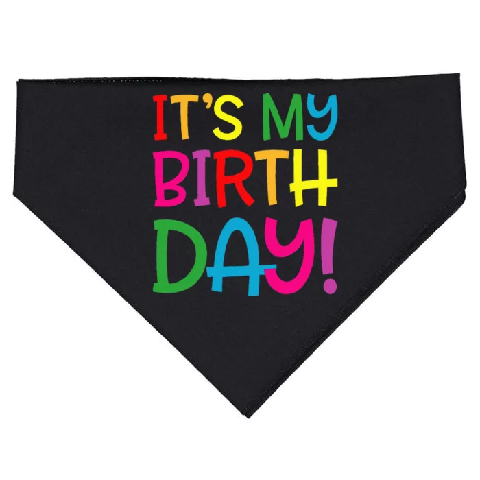 Its My Birthday For Women Teens Birthday Gift USA-Made Doggie Bandana