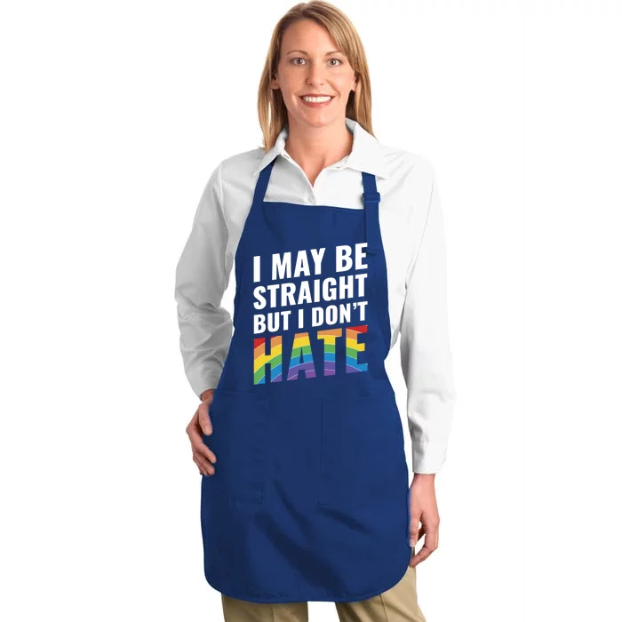 I May Be Straight But I Dont Hate Gift 20515 Full-Length Apron With Pocket