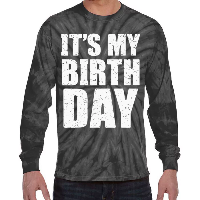 Its My Birthday Kids Birthday Party Theme Tie-Dye Long Sleeve Shirt