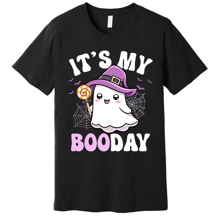 Its My Boo Day Cute Ghost Halloween Birthday Boy Girl Kids Premium T-Shirt