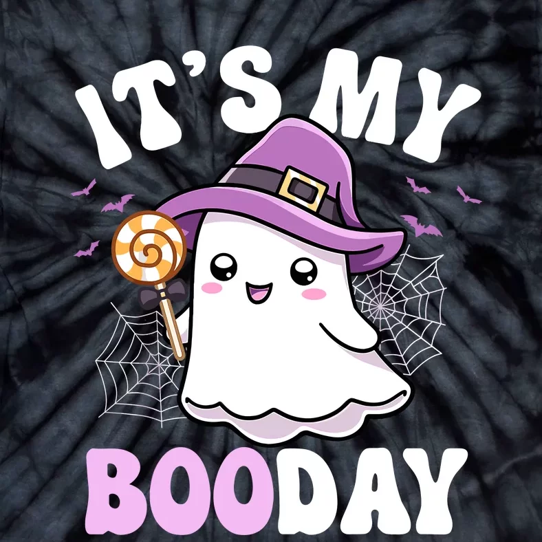 Its My Boo Day Cute Ghost Halloween Birthday Boy Girl Kids Tie-Dye T-Shirt